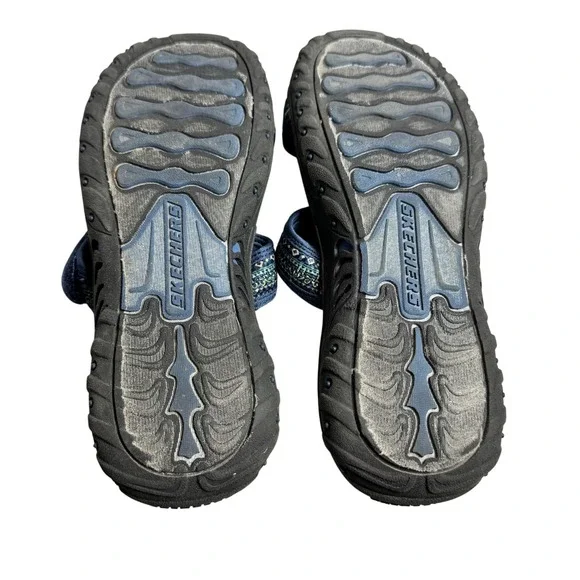 Skechers Slides Reggae Outdoor Lifestyle Womens 8 Navy Blue Slip On Sandals - Picture 6 of 9